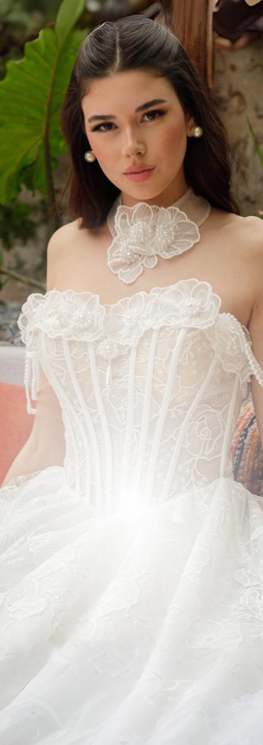 Photo of the model wearing a bridal gown. - Mobile Image