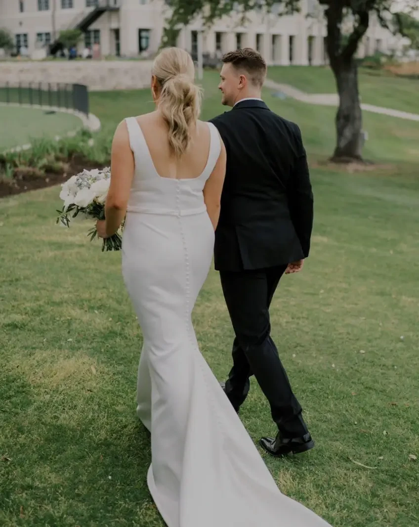 Photo of the real bride and groom