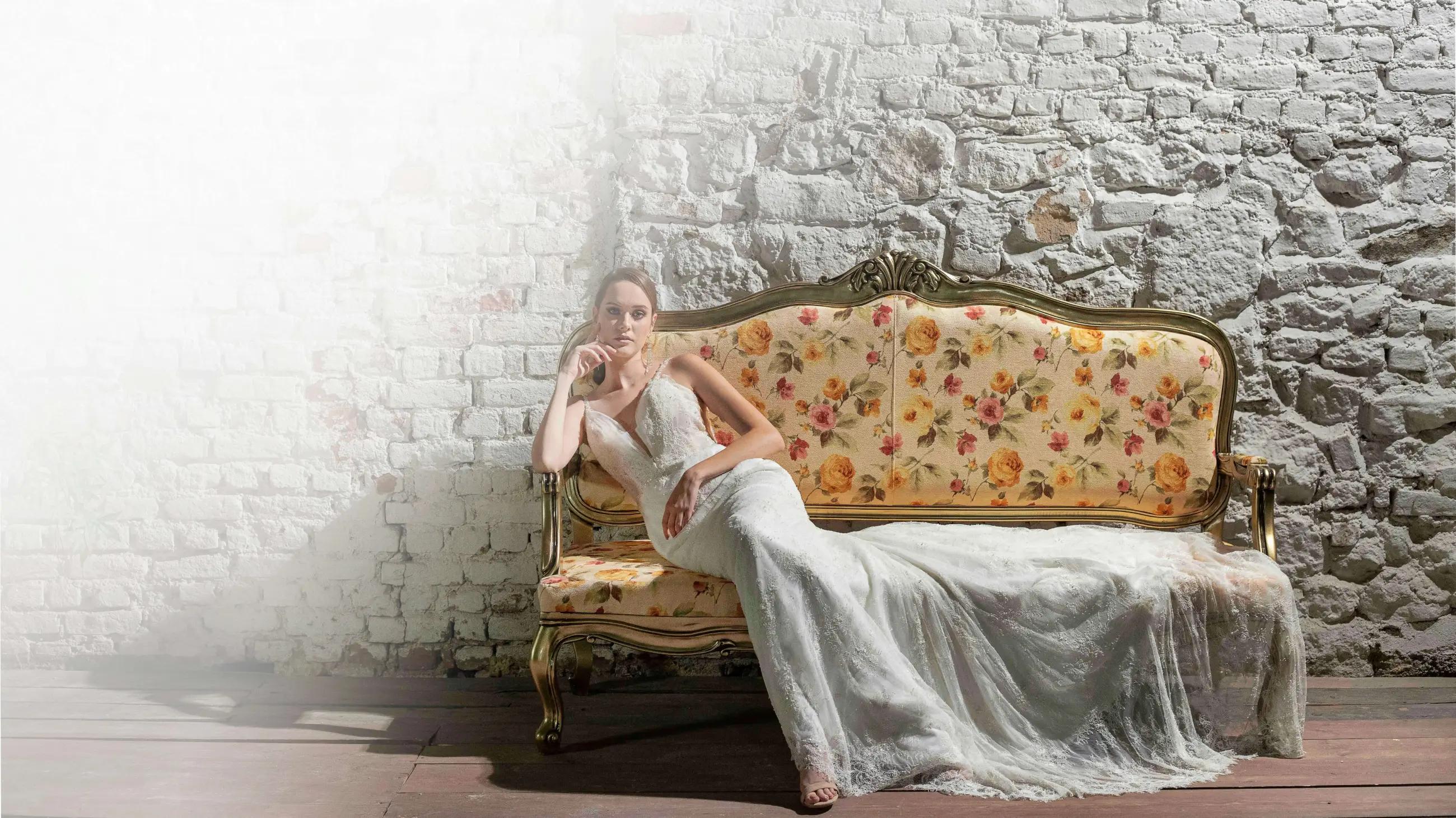 Photo of the model wearing a bridal gown. - Mobile Image