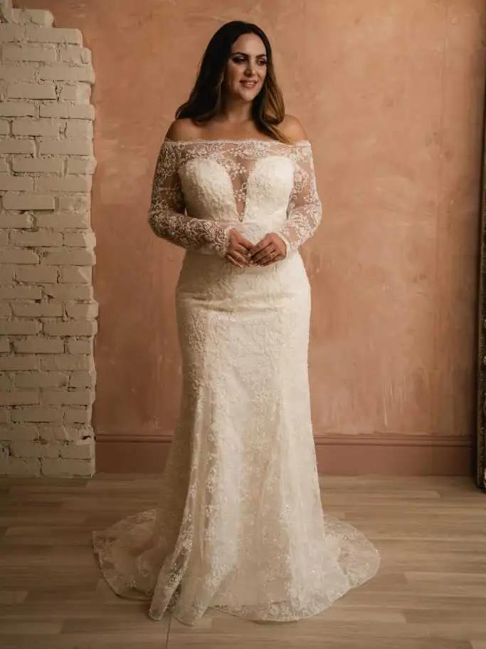 Plus Size Long Sleeve Wedding Dress 1 Desktop