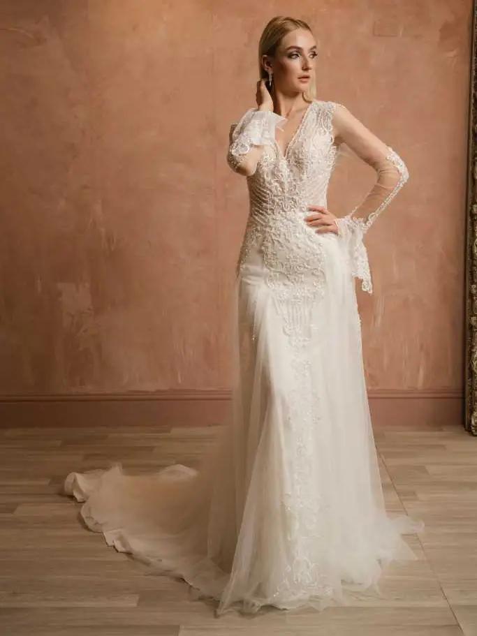Long Sleeve Lace Wedding Dress 2 Mobile